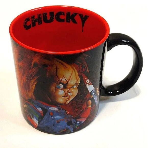 CHUCKY Childs Play Red Halloween Oversized Coffee Mug NWT - Picture 13 of 16
